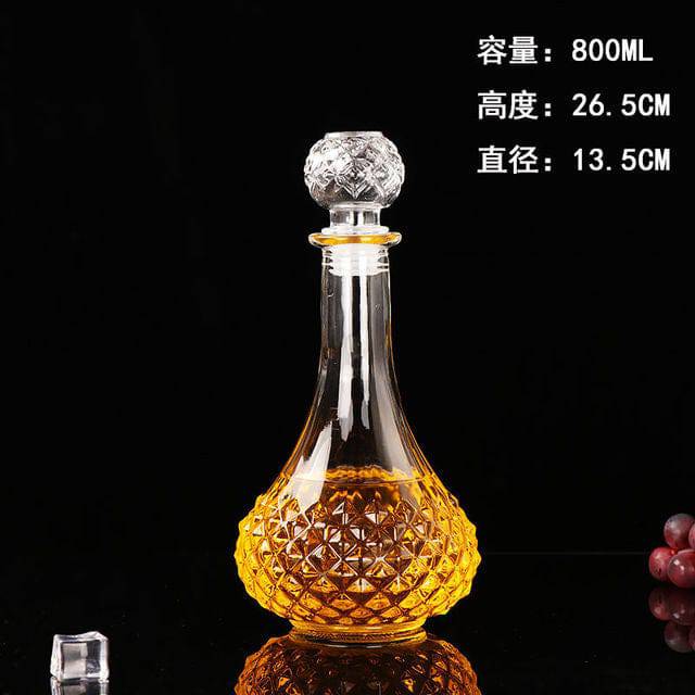 Red Wine Bottle Lead-free Transparent Glass Wine Decanter Whiskey Decanter - TheWellBeing4All