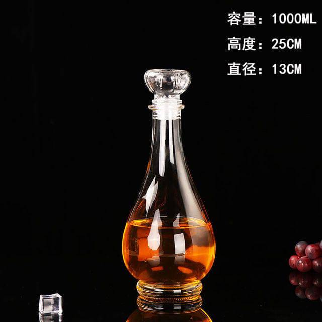 Red Wine Bottle Lead-free Transparent Glass Wine Decanter Whiskey Decanter - TheWellBeing4All