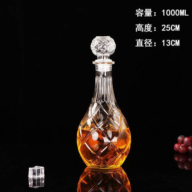 Red Wine Bottle Lead-free Transparent Glass Wine Decanter Whiskey Decanter - TheWellBeing4All