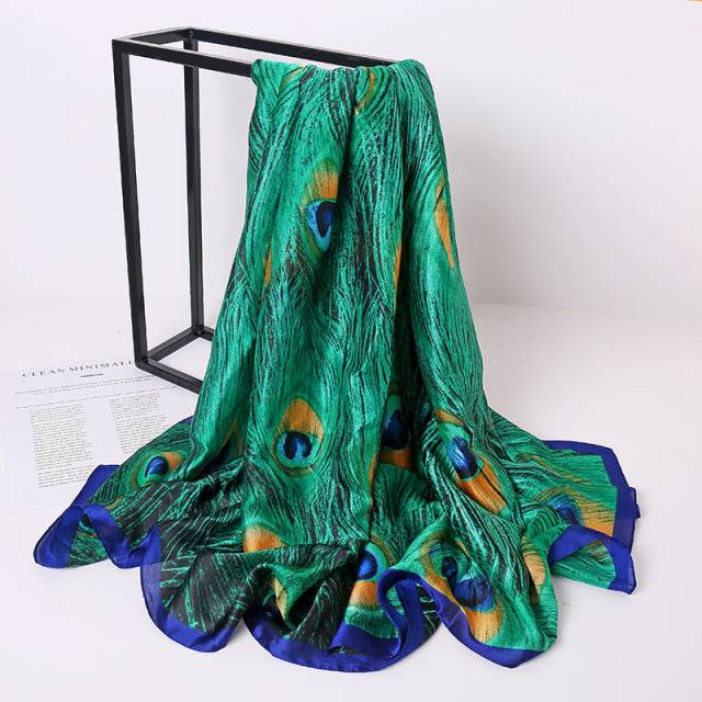 Print silk scarf for lady - TheWellBeing4All