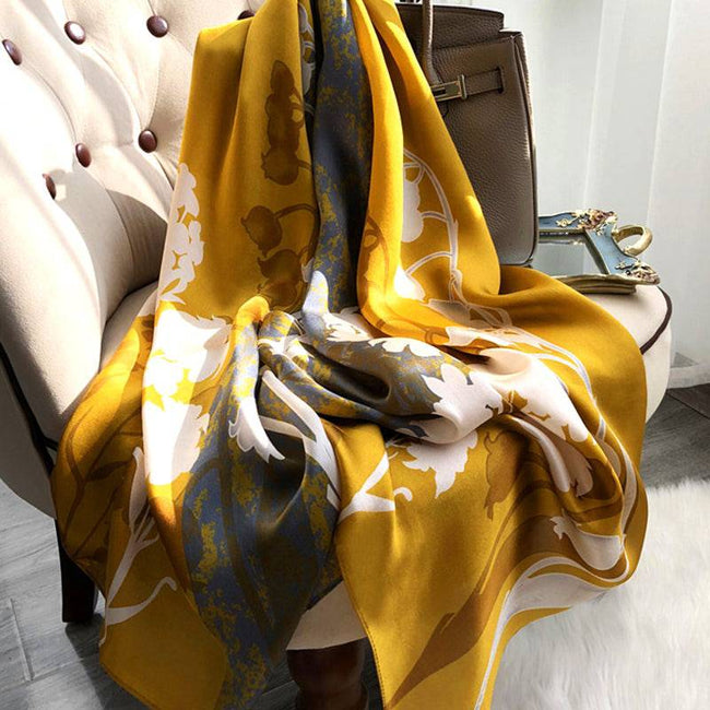 Print silk scarf for lady - TheWellBeing4All