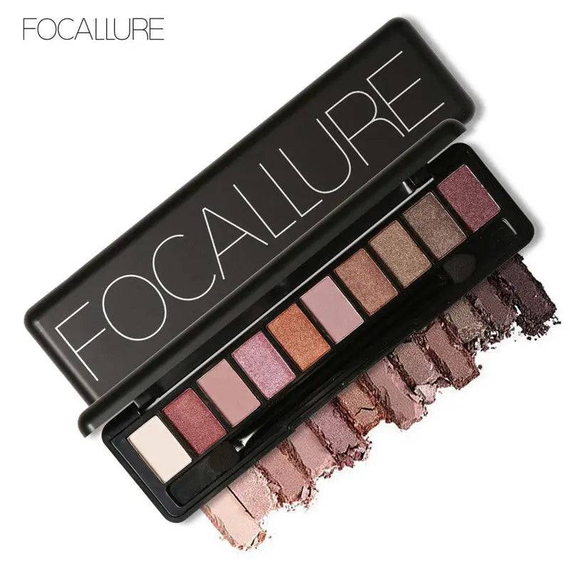 FOCALLURE Cosmetics Eyeshadow Palette Naked Pigment Waterproof Soft Nude Glitter Matte Shadows Professional Make-up for Women - TheWellBeing4All