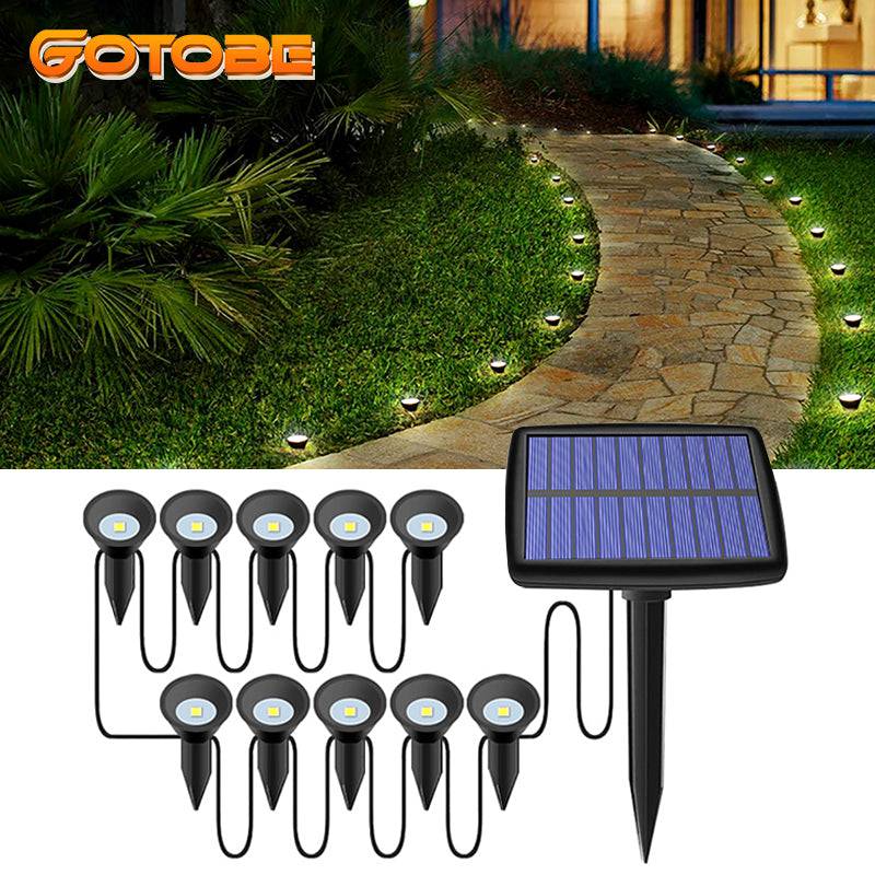 Solar Outdoor Lamp Waterproof Solar 1-To-10 LED light - TheWellBeing4All