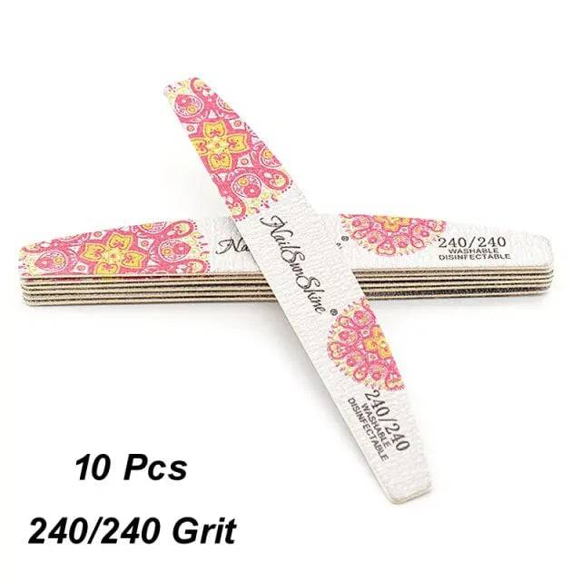 Sandpaper Wooden Manicure File Professional Boat Sanding Nails Tools - TheWellBeing4All