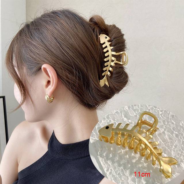 Rhinestone Metal Hair Claw Crab Clip For Women Girls Shiny Barrette Hairpin Crystal Pearl Hair Accessories Jewelry Gift - TheWellBeing4All