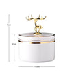 Golden Stroke Ceramics Storage Jar Jewelry Cosmetic Container Gilded Deer Seal - TheWellBeing4All