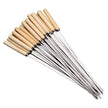 Stainless Steel Barbecue Wooden Handle Sticks - TheWellBeing4All