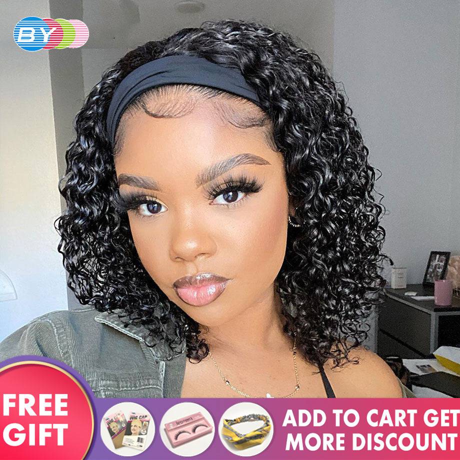 Headband Wig Human Hair 180% Afro Kinky Curly Human Hair - TheWellBeing4All