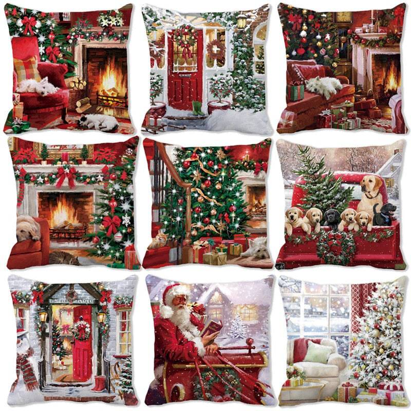 Merry Christmas Decorations for Home Xmas Cushion Cover Christmas Ornament Pillowcase Natal Navidad - TheWellBeing4All