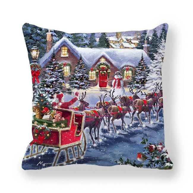 Merry Christmas Decorations for Home Xmas Cushion Cover Christmas Ornament Pillowcase Natal Navidad - TheWellBeing4All