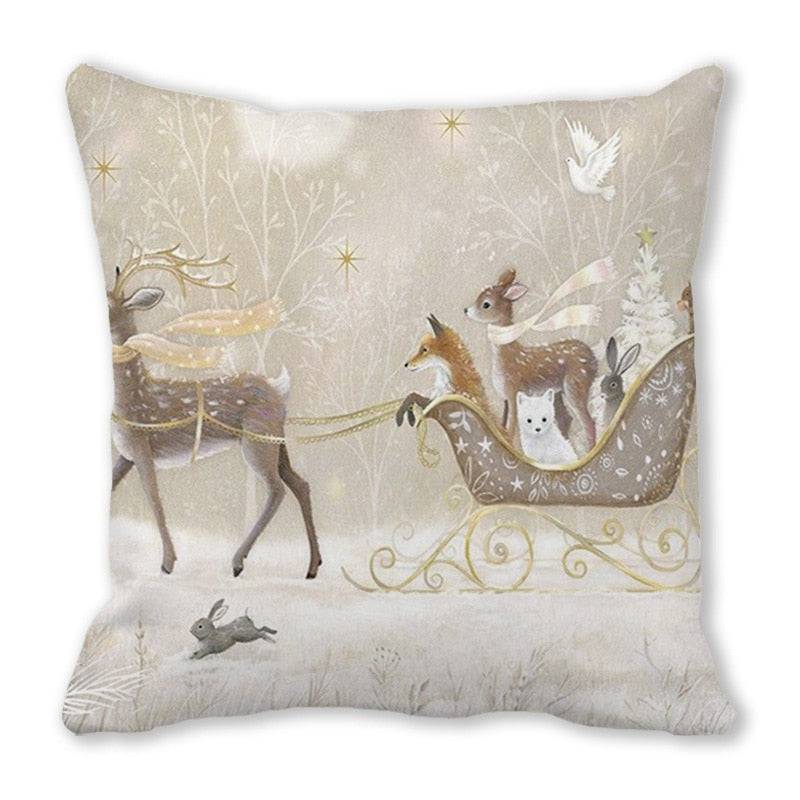 Merry Christmas Decorations for Home Xmas Cushion Cover Christmas Ornament Pillowcase Natal Navidad - TheWellBeing4All