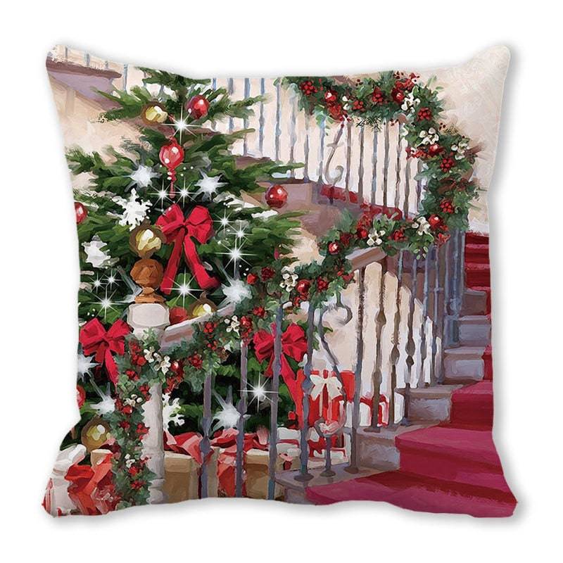 Merry Christmas Decorations for Home Xmas Cushion Cover Christmas Ornament Pillowcase Natal Navidad - TheWellBeing4All