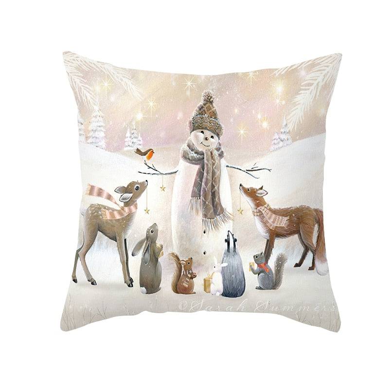 Merry Christmas Decorations for Home Xmas Cushion Cover Christmas Ornament Pillowcase Natal Navidad - TheWellBeing4All