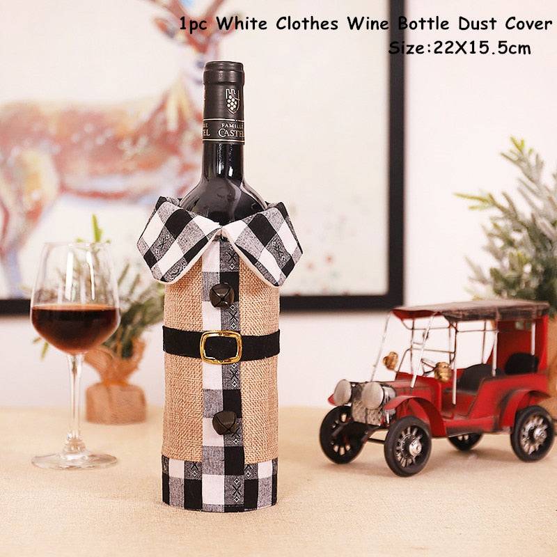 Xmas Wine Bottle Dust Cover Noel Navidad Christmas Decoration - TheWellBeing4All