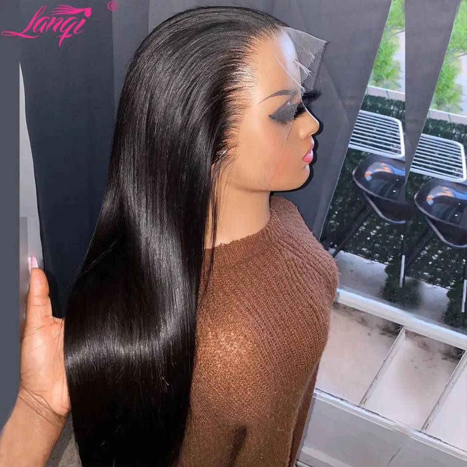 Straight Human Hair Wig Brazilian 13x4 Lace Frontal Wig Lace Front Human Hair Wigs For Women Glueless 30 Inch Lace Front Wig - TheWellBeing4All