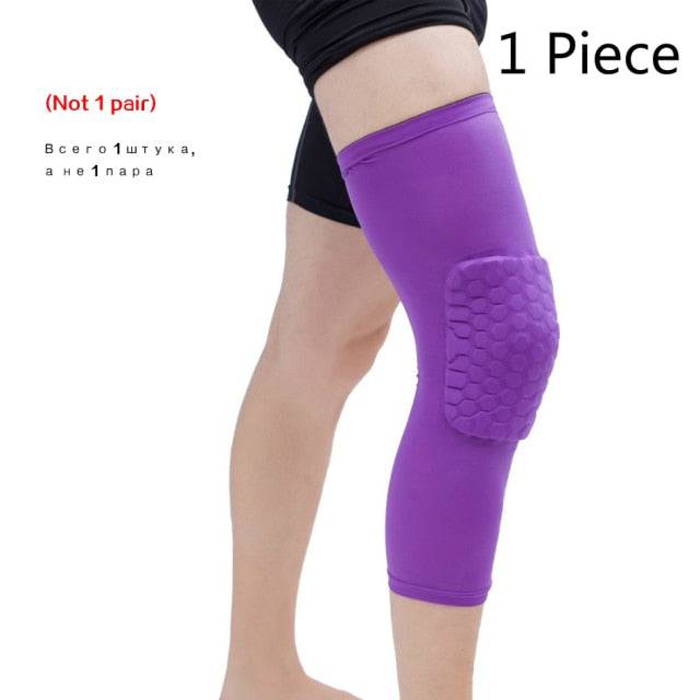 Protective Basketball Knee Pads with Honeycomb Foam Compression for Fitness and Performance - TheWellBeing4All