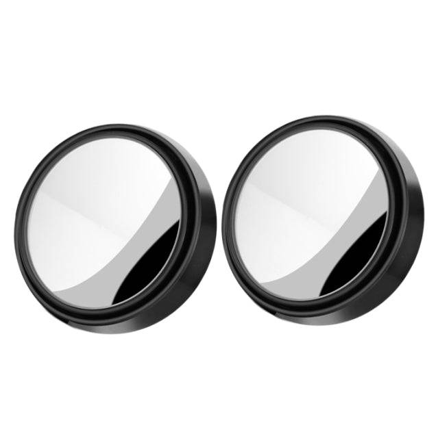 Pair Car Round Frame Convex Blind Spot Mirror Wide-angle 360 Degree Adjustable Clear Rearview Auxiliary Mirror Driving Safety - TheWellBeing4All