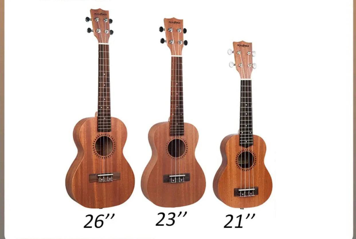 Sapele Ukulele Rosewood Fretboard 4 Nylon Strings Hawaiian Uke Pack W/ Gig Bag - TheWellBeing4All