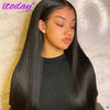 Transparent Lace Front Human Hair Wigs For Women Malaysian Straight Lace Front Wig 30 Inch 4x4 Lace Closure Wig - TheWellBeing4All