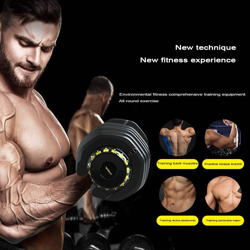 Adjustable Dumbbell Set Professional Gym Fitness - TheWellBeing4All