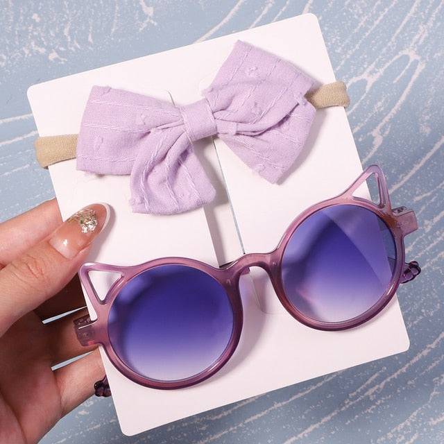 Bows Headband Round Children Sun Glasses Protection - TheWellBeing4All