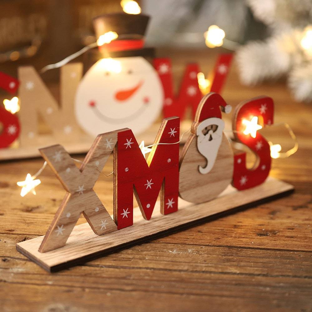 Wooden Christmas Door Hanging Oranments Wall Xmas Dec Merry Christmas Decor - TheWellBeing4All