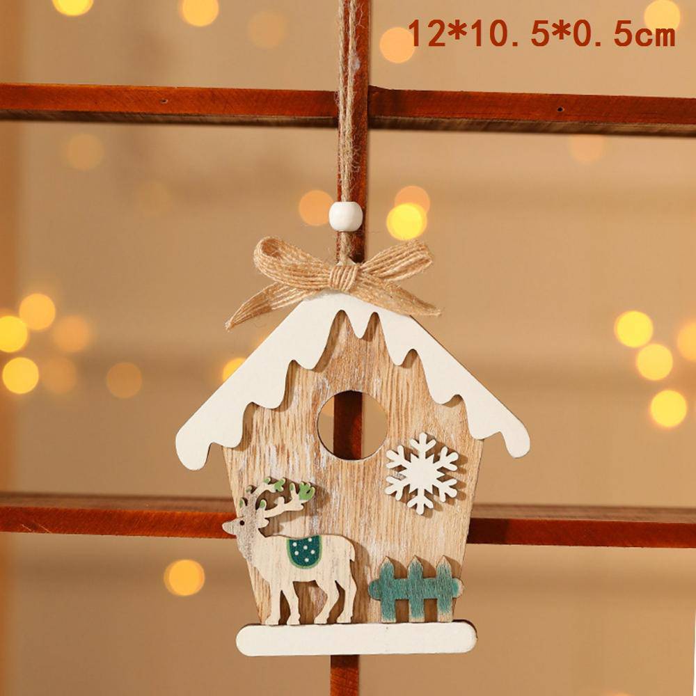 Wooden Christmas Door Hanging Oranments Wall Xmas Dec Merry Christmas Decor - TheWellBeing4All