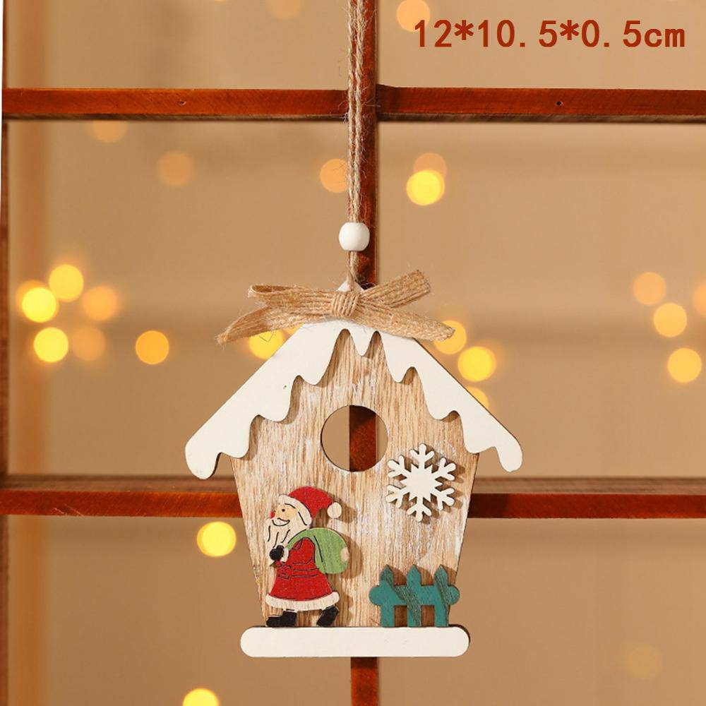 Wooden Christmas Door Hanging Oranments Wall Xmas Dec Merry Christmas Decor - TheWellBeing4All