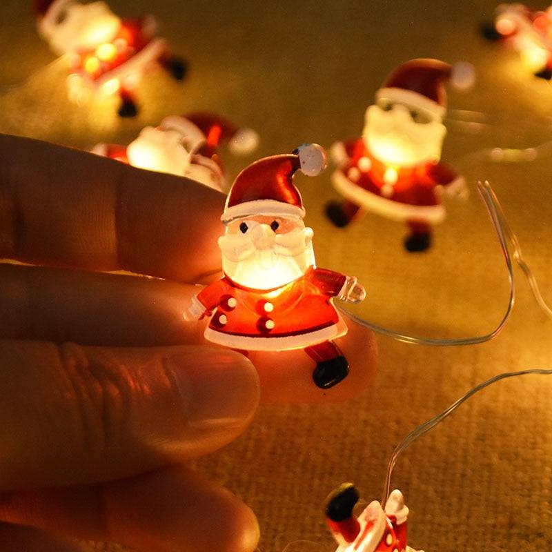 2M 20LED Santa Claus Snowflake LED Light String Christmas Decoration For Home Xmas Tree Ornament