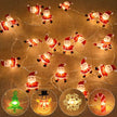 2M 20LED Santa Claus Snowflake LED Light String Christmas Decoration For Home Xmas Tree Ornament