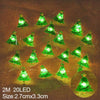 2M 20LED Santa Claus Snowflake LED Light String Christmas Decoration For Home Xmas Tree Ornament