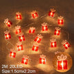 2M 20LED Santa Claus Snowflake LED Light String Christmas Decoration For Home Xmas Tree Ornament