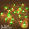 2M 20LED Santa Claus Snowflake LED Light String Christmas Decoration For Home Xmas Tree Ornament