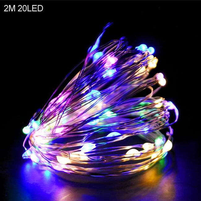 2M 20LED Santa Claus Snowflake LED Light String Christmas Decoration For Home Xmas Tree Ornament