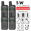 Mini Walkie Talkie ABBREE AR-M3 UHF Long Range Dual PPT USB Charging Portable Communicator Two way Radio - TheWellBeing4All