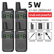 Mini Walkie Talkie ABBREE AR-M3 UHF Long Range Dual PPT USB Charging Portable Communicator Two way Radio - TheWellBeing4All