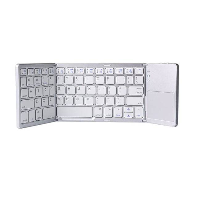 Portable Folding Bluetooth Mini Keyboard Foldable Wireless US Spainsh SP Keypad for IOS/Android/Windows ipad Tablet - TheWellBeing4All