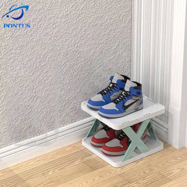 Shoe Rack Folding Shoe Cabinet Multi-layer Shoes Storage Organizer Space-Saving - TheWellBeing4All