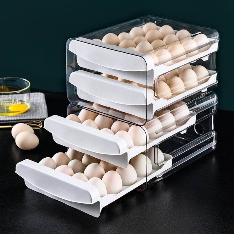 Grids Egg Storage Container for Refrigerator Clear Drawer T - TheWellBeing4All