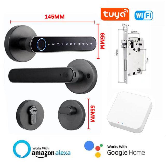 Fingerprint Smart Door Lock Password Electronic Digital Lock Keyless Entry Door Knobs lock - TheWellBeing4All