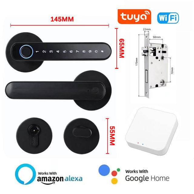 Fingerprint Smart Door Lock Password Electronic Digital Lock Keyless Entry Door Knobs lock - TheWellBeing4All