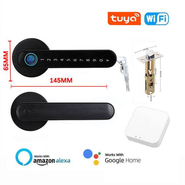 Fingerprint Smart Door Lock Password Electronic Digital Lock Keyless Entry Door Knobs lock - TheWellBeing4All