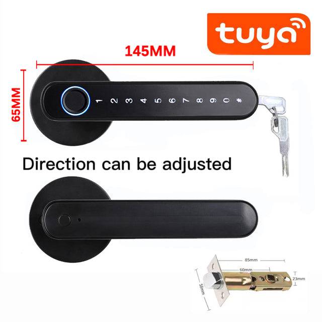 Fingerprint Smart Door Lock Password Electronic Digital Lock Keyless Entry Door Knobs lock - TheWellBeing4All