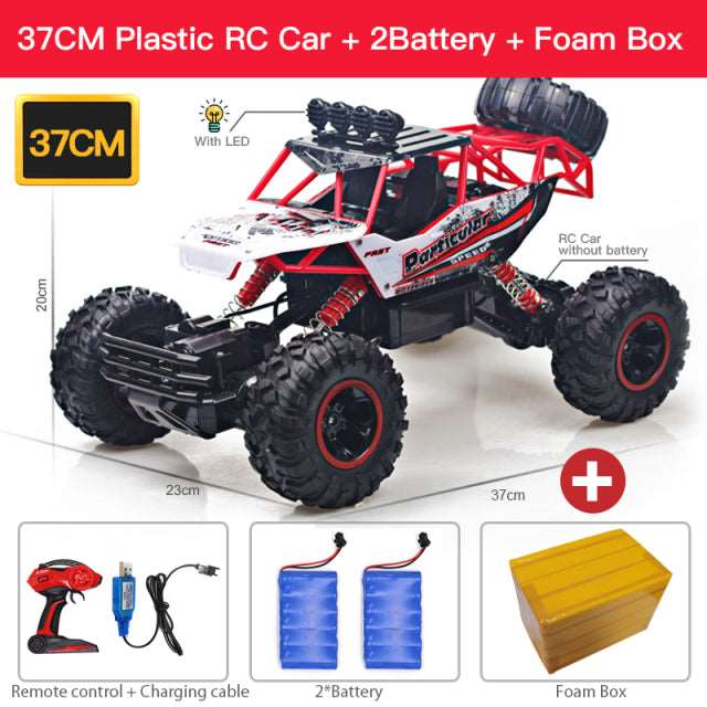 4WD RC Car With Led Lights 2.4G Radio Remote Control Cars Buggy Off-Road Control Trucks - TheWellBeing4All