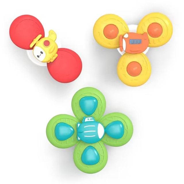 Suction Cups Spinning Top Toy For Baby Infant Insect Gyro Relief Stress Educational Toys Suction Rotating Rattle Sets Bath Toys - TheWellBeing4All