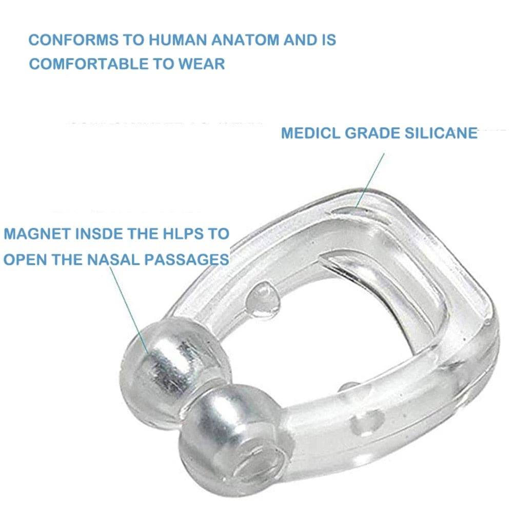 Magnetic Anti Snore Device Stop Snoring Nose Clip Easy Breathe Improve Sleeping Aid Apnea Guard Night Device - TheWellBeing4All