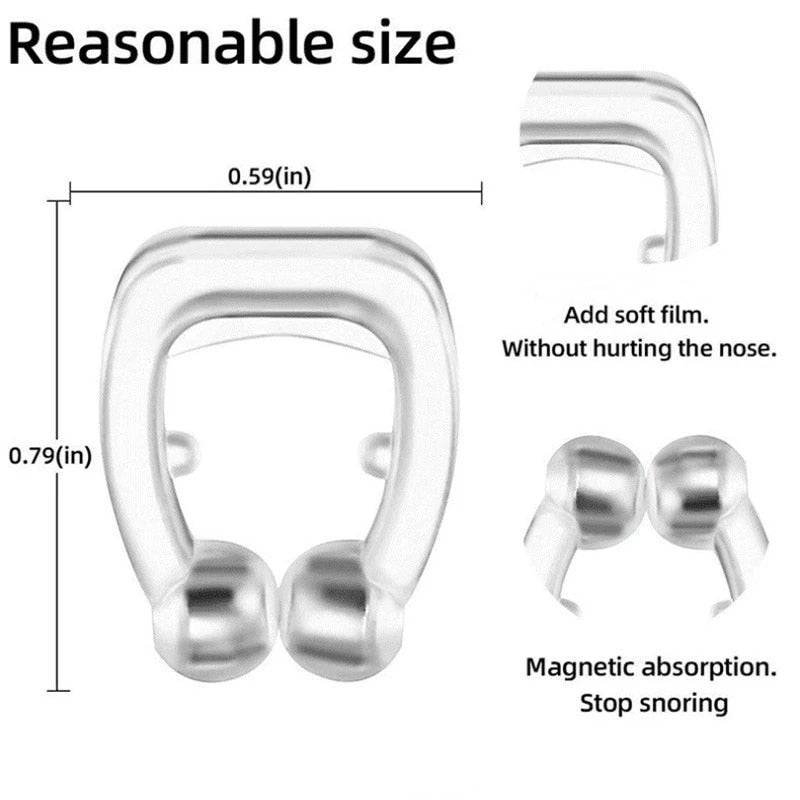 Magnetic Anti Snore Device Stop Snoring Nose Clip Easy Breathe Improve Sleeping Aid Apnea Guard Night Device - TheWellBeing4All