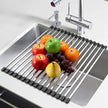 Foldable Dish Drying Rack Stainless Drainer above Sink Storage - TheWellBeing4All