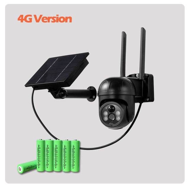 Solar IP Camera WiFi Outdoor Waterproof PIR Detection Two Way Audio Video Surveillance Camera