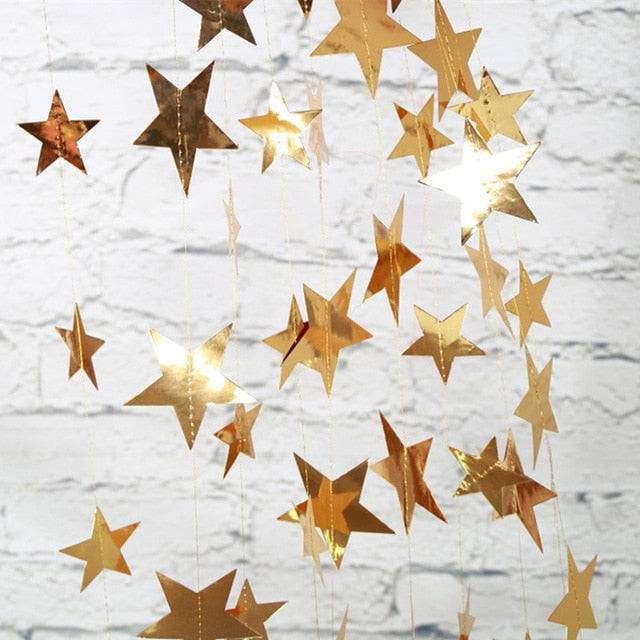 4M Star Xmas Tree Paper Garland Merry Christmas Decorations - TheWellBeing4All